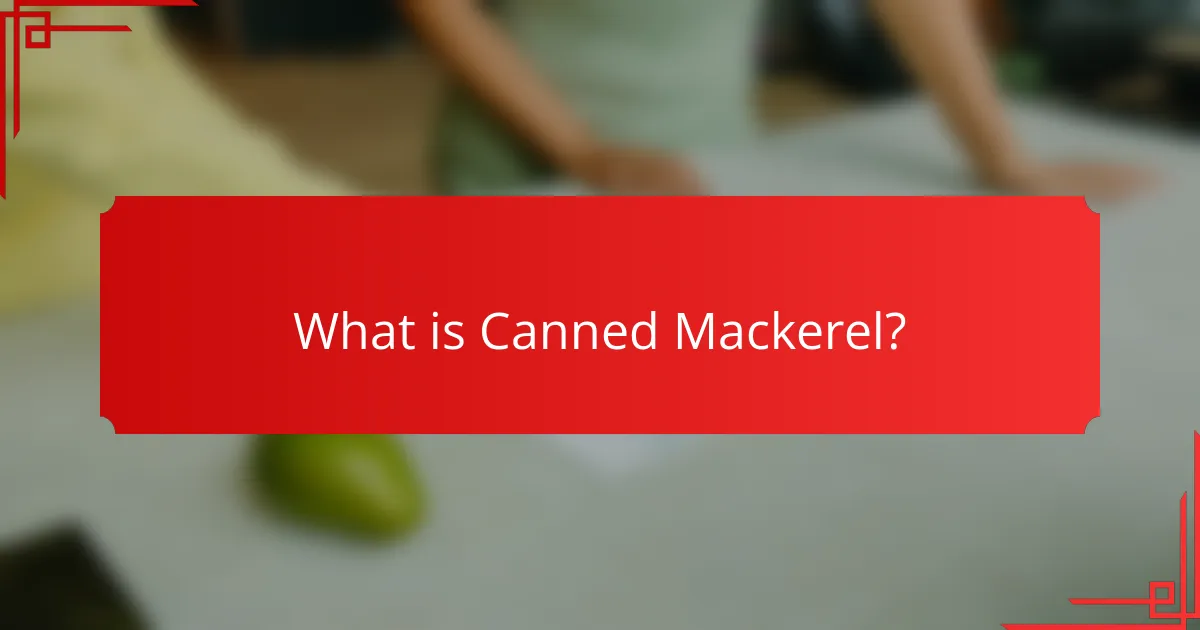 What is Canned Mackerel?